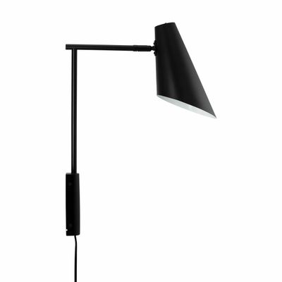 Wall lamps - Cale black wall lamp w/ rod - DYBERG LARSEN