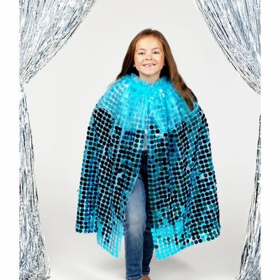 Children's dress-up - Galaxia Blue Sequin Cape TU - Costume - LABAY