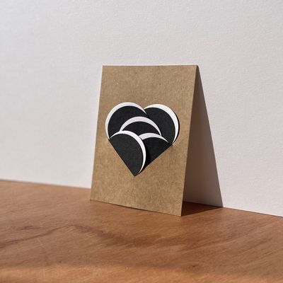 Cadeaux - COEUR Carte-tableau OISO® - Kraft - OISO