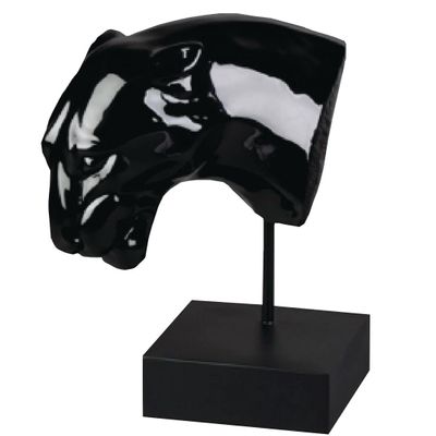 Sculptures, statuettes and miniatures - PANTHER HEAD LARGE - Lacquer Sculpture - MAI HOME DECOR PTE LIMITED