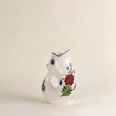 Decorative objects - GlouGlou Carafe Hand-Painted - Classic painted carnation - CHAROLLES