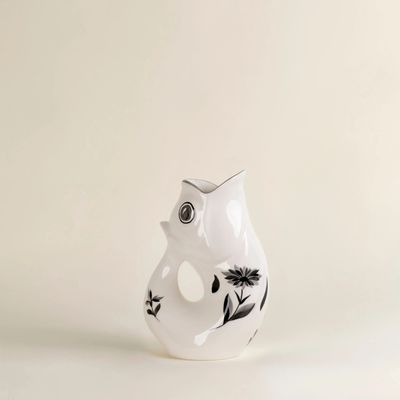 Decorative objects - GlouGlou Carafe Hand-Painted - Painted Black Carnation - CHAROLLES