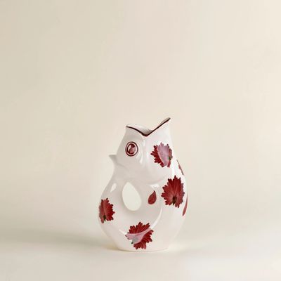 Decorative objects - GlouGlou Carafe Hand-Painted - Painted Red Carnation - CHAROLLES