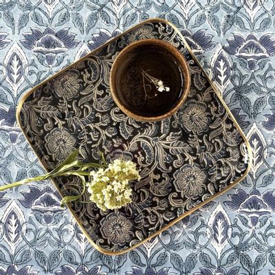 Trays - Handmade enamel metal trays, vintage look - MAISON LILO