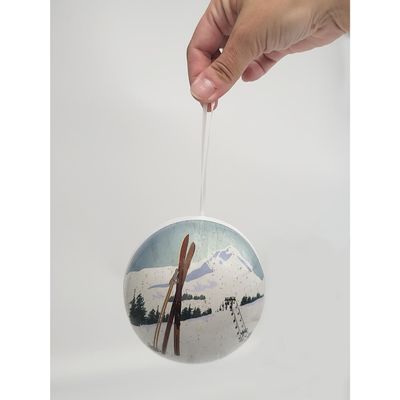 Christmas garlands and baubles - Cardboard Christmas Ornament 10 cm - 'Winter in the Mountains' - NESTLER GMBH FEINKARTONAGEN