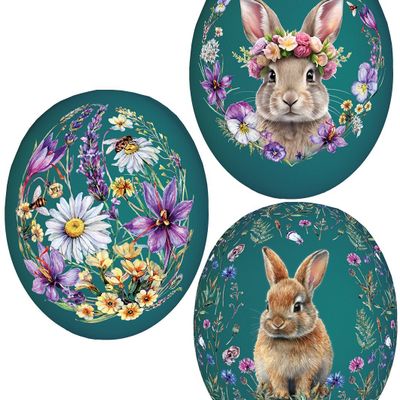 Cadeaux - œufs de Pâques 15 cm FLORAL COUTURE - NESTLER GMBH FEINKARTONAGEN