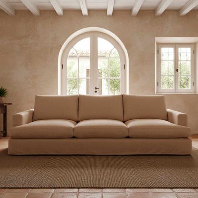 Sofas for hospitalities & contracts - Saona Large Mocha Mousse |Sofa with removable cover - CREARTE COLLECTIONS