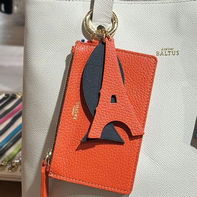 Leather goods - Eiffel Tower leather keychain/bag charm - ATELIER BALTUS