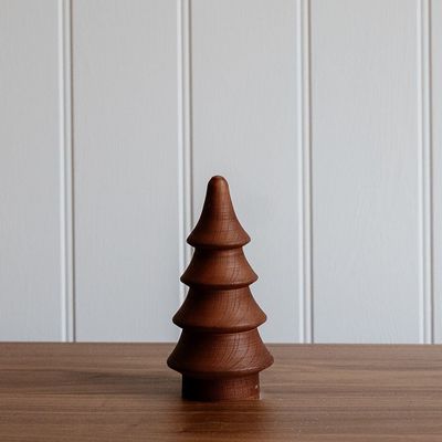Christmas table settings - Wooden Medium Brown Christmas Tree - WE LOVE SEASONS
