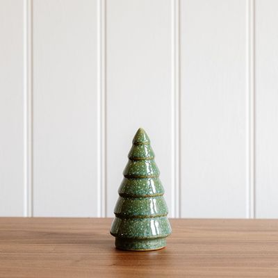 Christmas table settings - Ceramic Speckled Christmas Tree - WE LOVE SEASONS
