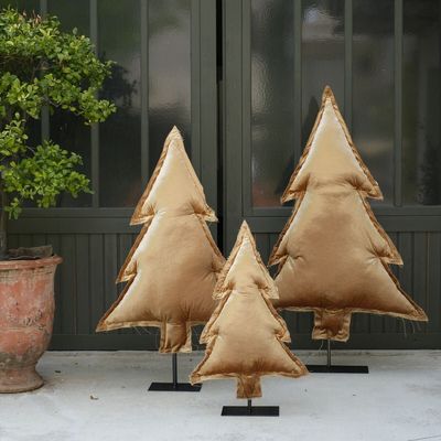 Autres décorations de Noël - Les sapins lumineux marron-jaune - ROSE VELOURS