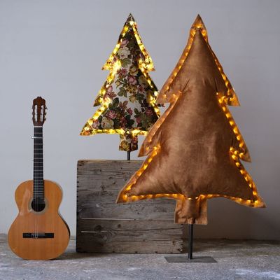 Other Christmas decorations - Bronze luminous fir trees - ROSE VELOURS