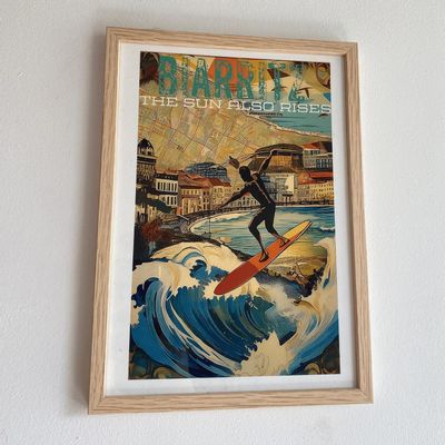 Poster - Biarritz A4 poster - ËME CULTURE ART