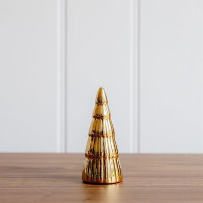 Christmas table settings - Fluted Gold Christmas Tree (9cm) - WE LOVE SEASONS