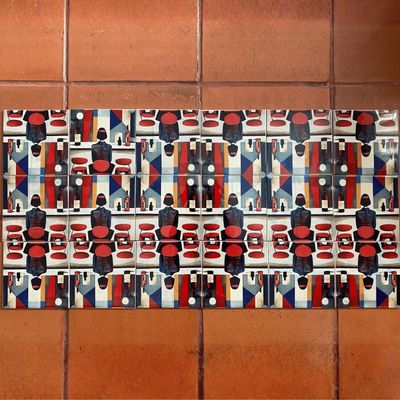 Wall panels - Decorative Art Tile Sign - 50's Bar - ËME CULTURE ART
