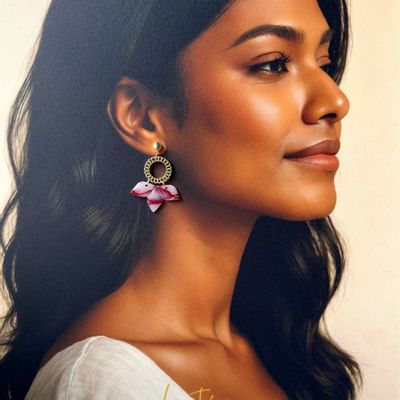 Jewelry - GRACE raspberry flower earrings - LES TRÉSORS DE CIA