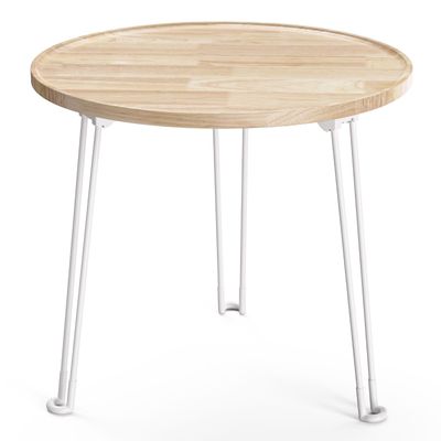 Tables basses - KAPANOU Table Ronde Pliante CCC008-W - KAPANOU