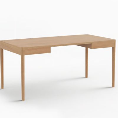 Mobilier et rangements pour bureau - FRONT — Bureau de travail minimaliste en bois de chêne 180x90 - MOR