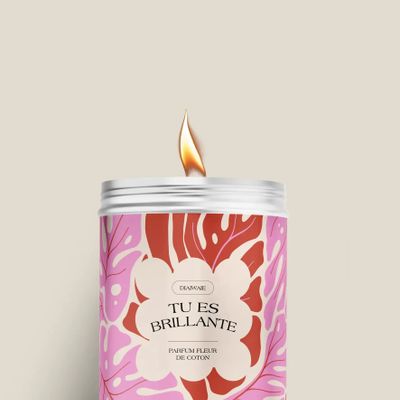 Bougies - Bougie - Tu es brillante - senteur fleur de coton - DIAIWAIE