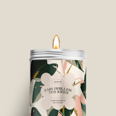 Bougies - Bougie - Fais briller tes idées - senteur fleur de coton - DIAIWAIE