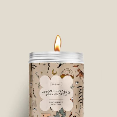 Candles - Candle - Close your eyes and make a wish - cotton flower scent - DIAIWAIE