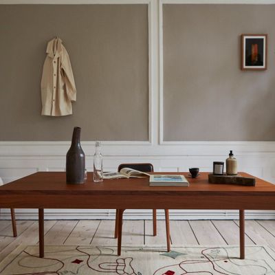 Office furniture and storage - FRONT — Minimalist Work Desk in Walnut Wood 120x60 - MOR