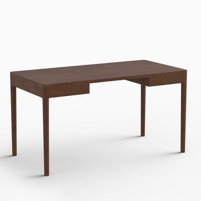 Mobilier et rangements pour bureau - FRONT — Bureau de travail minimaliste en bois de noyer 140x70 - MOR