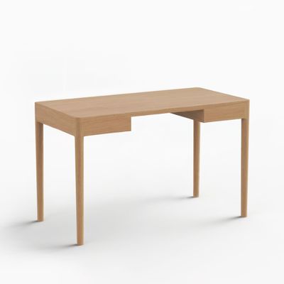 Office furniture and storage - FRONT – Minimalist Work Desk in Oak Wood 120x60 - MOR