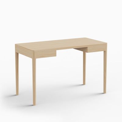 Mobilier et rangements pour bureau - FRONT — Bureau de travail minimaliste en bois de frêne 120x60 - MOR