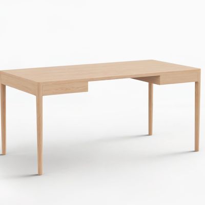 Office furniture and storage - FRONT – Minimalist Work Desk in Ash Wood 180x90 - MOR