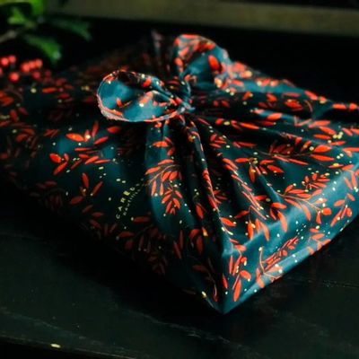 Stationery - Reusable Gift Wrap Satin Luxe – Mistletoe Garden - CARÉDEAU PAPIER CADEAU RÉUTILISABLE