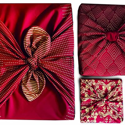 Gifts - Family Pack Gift Wrap – Adventurous Red - CARÉDEAU PAPIER CADEAU RÉUTILISABLE