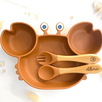 Children's mealtime - Gab the crab plate - LES PETITS CITRONS