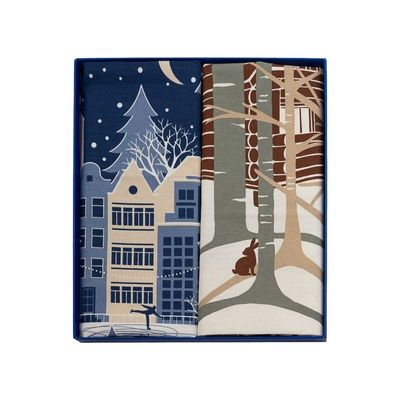 Tea towel - Winter Chalkboard Tea Towel Gift Set - BEAUVILLÉ