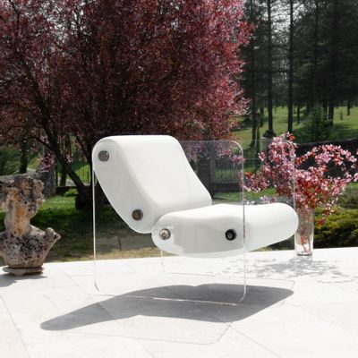 Fauteuils de jardin - Fauteuil design MW08 – En PMMA coulé, assise en mousse alvéolaire - KUUMO DESIGN