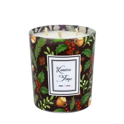 Bougies - Bougie Lumières d'Hiver 350 g Chocolat Chaud - LES LUMIERES DU TEMPS