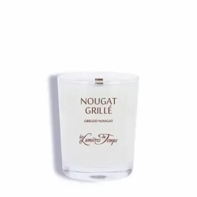Candles - Vegetable Candle 180 g Wooden Wick Toasted Nougat - LES LUMIERES DU TEMPS