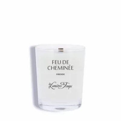 Bougies - Bougie Végétale 180 g Mèche en Bois Feu de Cheminée - LES LUMIERES DU TEMPS