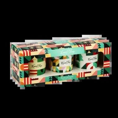 Bougies - Coffret Bougies Chromatik 3x90 g Pluie de Pétales - Champagne Rosé - Sapin - LES LUMIERES DU TEMPS