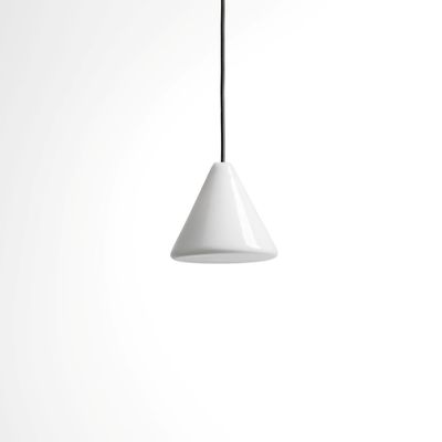 Hanging lights - BULB - Small Cone Ceiling Lamp in Glass with Customizable Cable - MOR