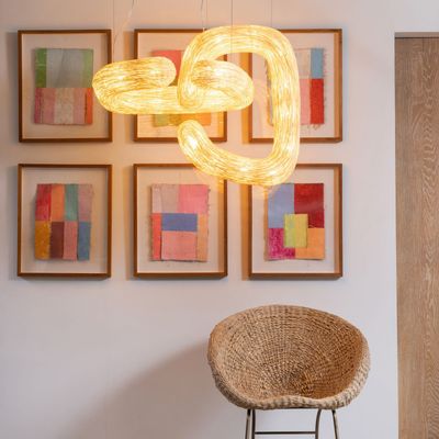 Plafonniers - Orbette Medium – Suspension sculpturale artisanale en rotin - ANGO