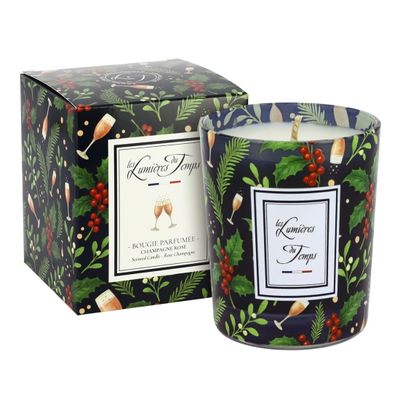 Bougies - Bougie Lumières d'Hiver 180 g Champagne Rosé - LES LUMIERES DU TEMPS