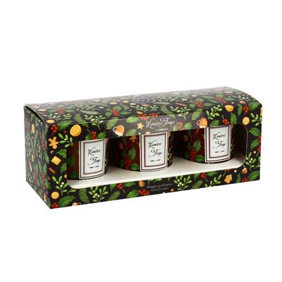 Candles - Winter Lights Candle Set 3x90g Enchanted Cookies - Gingerbread - Orange Cinnamon - LES LUMIERES DU TEMPS