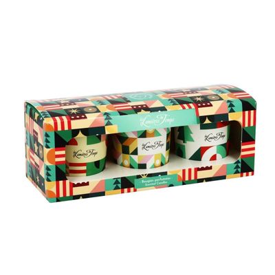 Bougies - Coffret Bougies Chromatik 3x90 g Pluie de Pétales - Champagne Rosé - Sapin - LES LUMIERES DU TEMPS