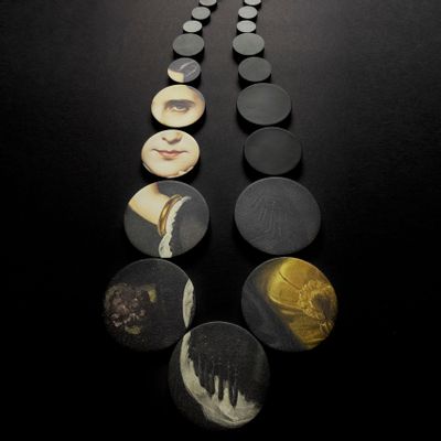 Objets personnalisables - BIJOUX DE CUIR - Collier PERL' PRINT - SOPHIE • TERRIERE BIJOUX DE CUIR