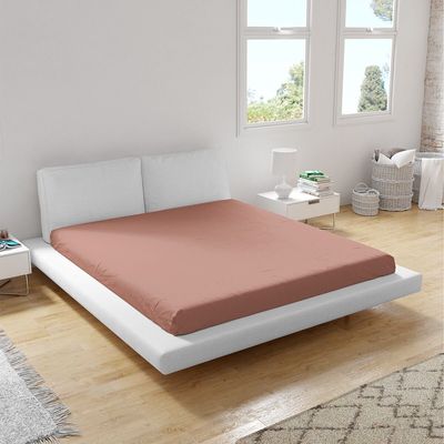 Bed linens - Ranforce Flat sheet, 150x260cm, Peach - DILIOS