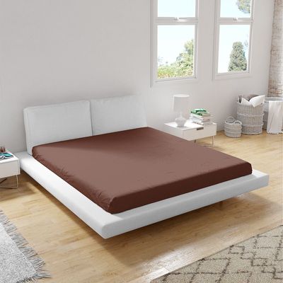 Bed linens - Ranforce Flat sheet, 150x260cm, Brown - DILIOS