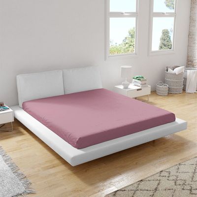 Linge de lit - Drap plat Ranforce, 150x260 cm, cendre rose - DILIOS