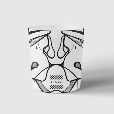 Candles - White Bolingo Large Scented Candle - Design by BRASS - ARTDECORIS