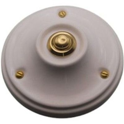 Sonnettes - Sonnette porcelaine Cloche blanche laiton - LA FÉE SONNETTE